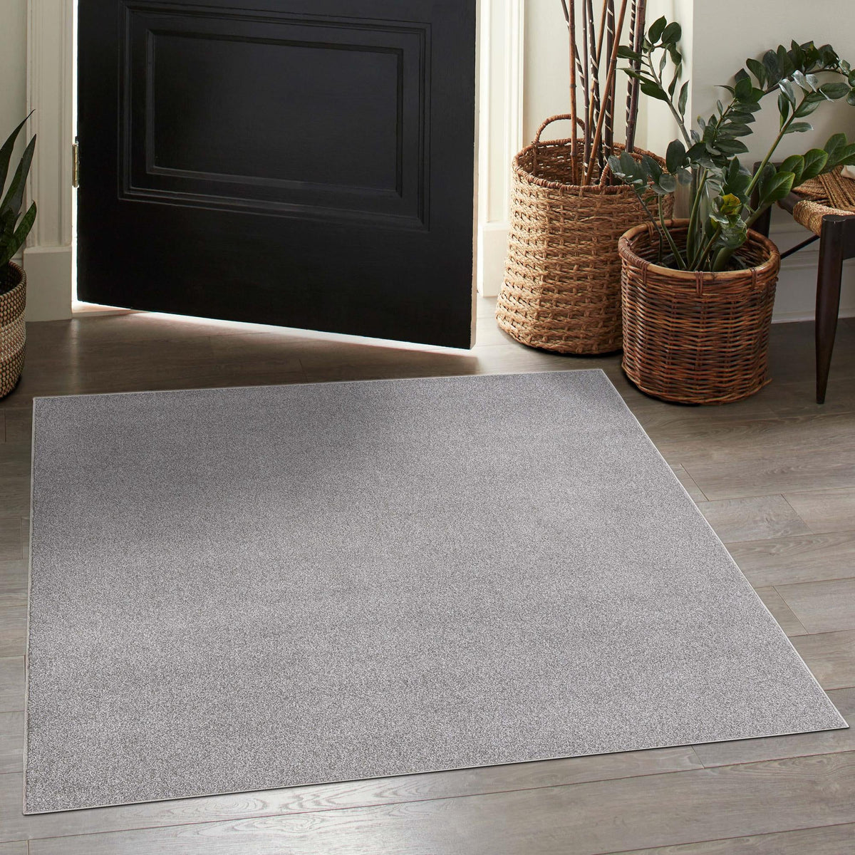 Everyday Elegance Collection Area Rug - Serenity (Smoke Gray) Square Smoke Gray  lifestyle 39
