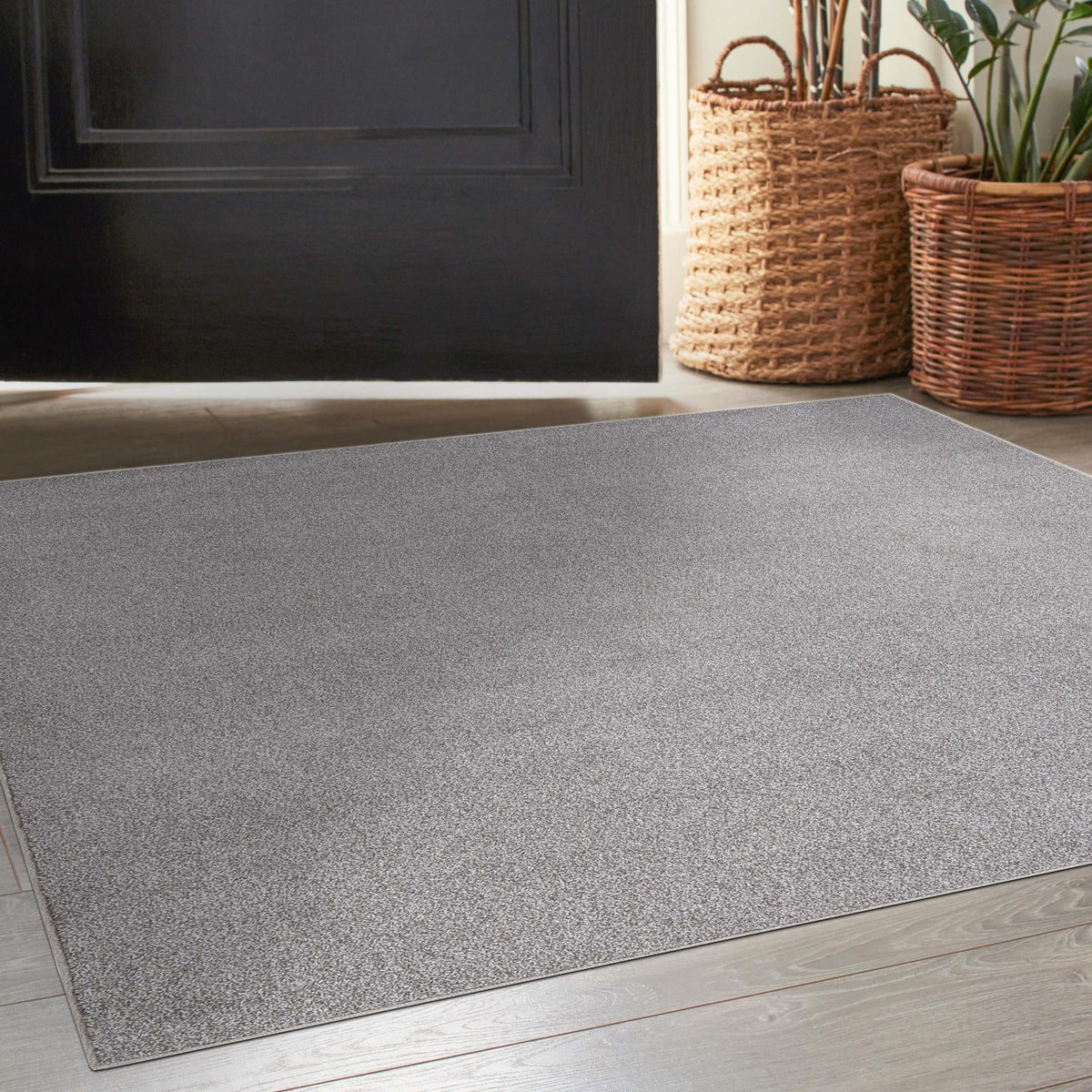 Everyday Elegance Collection Area Rug - Serenity (Smoke Gray) Square Smoke Gray  lifestyle 41