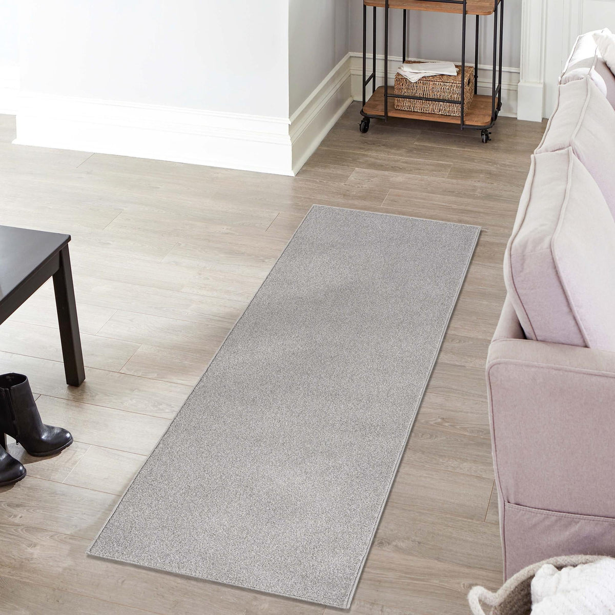 Everyday Elegance Collection Area Rug - Serenity (Smoke Gray) Runner Smoke Gray  lifestyle 40