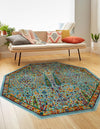 Caribbean Cove Collection Area Rug -  Tobago Octagon Aqua  lifestyle 54