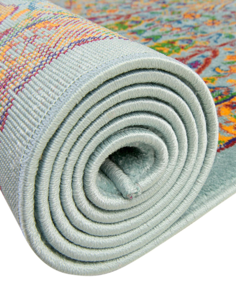 Caribbean Cove Collection Area Rug -  Tobago Octagon Aqua  lifestyle 113
