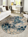 Celestial Haven Collection Area Rug -  Galaxy Oval Navy Blue  lifestyle 38