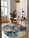 Celestial Haven Collection Area Rug -  Galaxy Oval Navy Blue  lifestyle 64