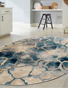 Celestial Haven Collection Area Rug -  Galaxy Oval Navy Blue  lifestyle 68