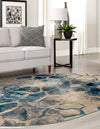 Celestial Haven Collection Area Rug -  Galaxy Oval Navy Blue  lifestyle 78