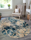 Celestial Haven Collection Area Rug -  Galaxy Oval Navy Blue  lifestyle 83