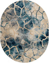 Celestial Haven Collection Area Rug -  Galaxy Oval Navy Blue  lifestyle 29