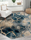 Celestial Haven Collection Area Rug -  Galaxy Octagon Navy Blue  lifestyle 53