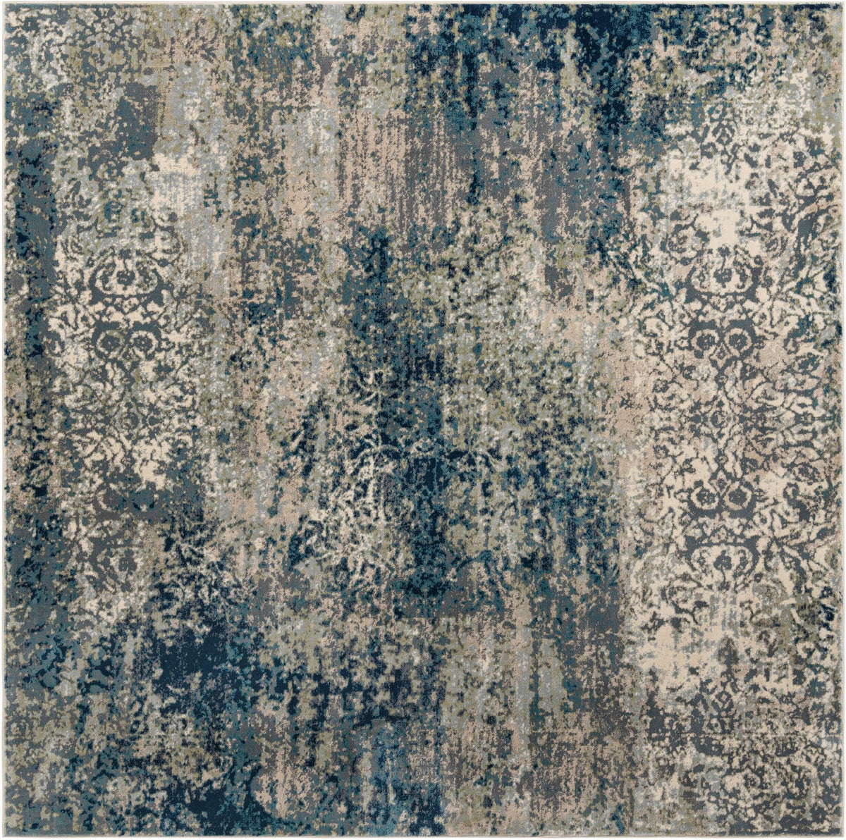 Celestial Haven Collection Area Rug -  Comet Square Navy Blue  lifestyle 31