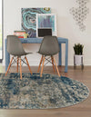 Celestial Haven Collection Area Rug -  Comet Oval Navy Blue  lifestyle 45