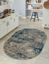 Celestial Haven Collection Area Rug -  Comet Oval Navy Blue  lifestyle 51