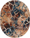 Celestial Haven Collection Area Rug -  Galaxy Oval Brick Red  lifestyle 33