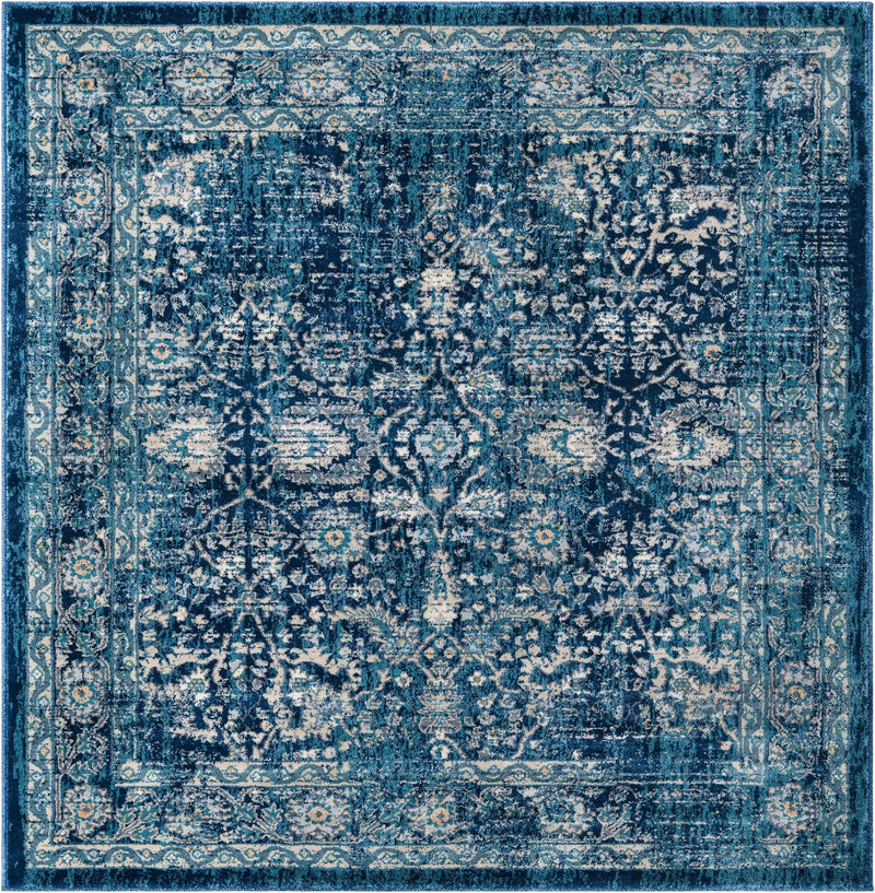 Copenhagen Dahlia Collection Area Rug -  Nørrebro Square Navy Blue  lifestyle 46