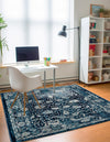Copenhagen Dahlia Collection Area Rug -  Nørrebro Square Navy Blue  lifestyle 62