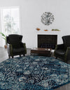 Copenhagen Dahlia Collection Area Rug -  Nørrebro Octagon Navy Blue  lifestyle 61
