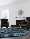 Copenhagen Dahlia Collection Area Rug -  Nørrebro Octagon Navy Blue  lifestyle 69