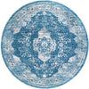 Copenhagen Dahlia Collection Area Rug -  Tårnby Round Navy Blue  lifestyle 24