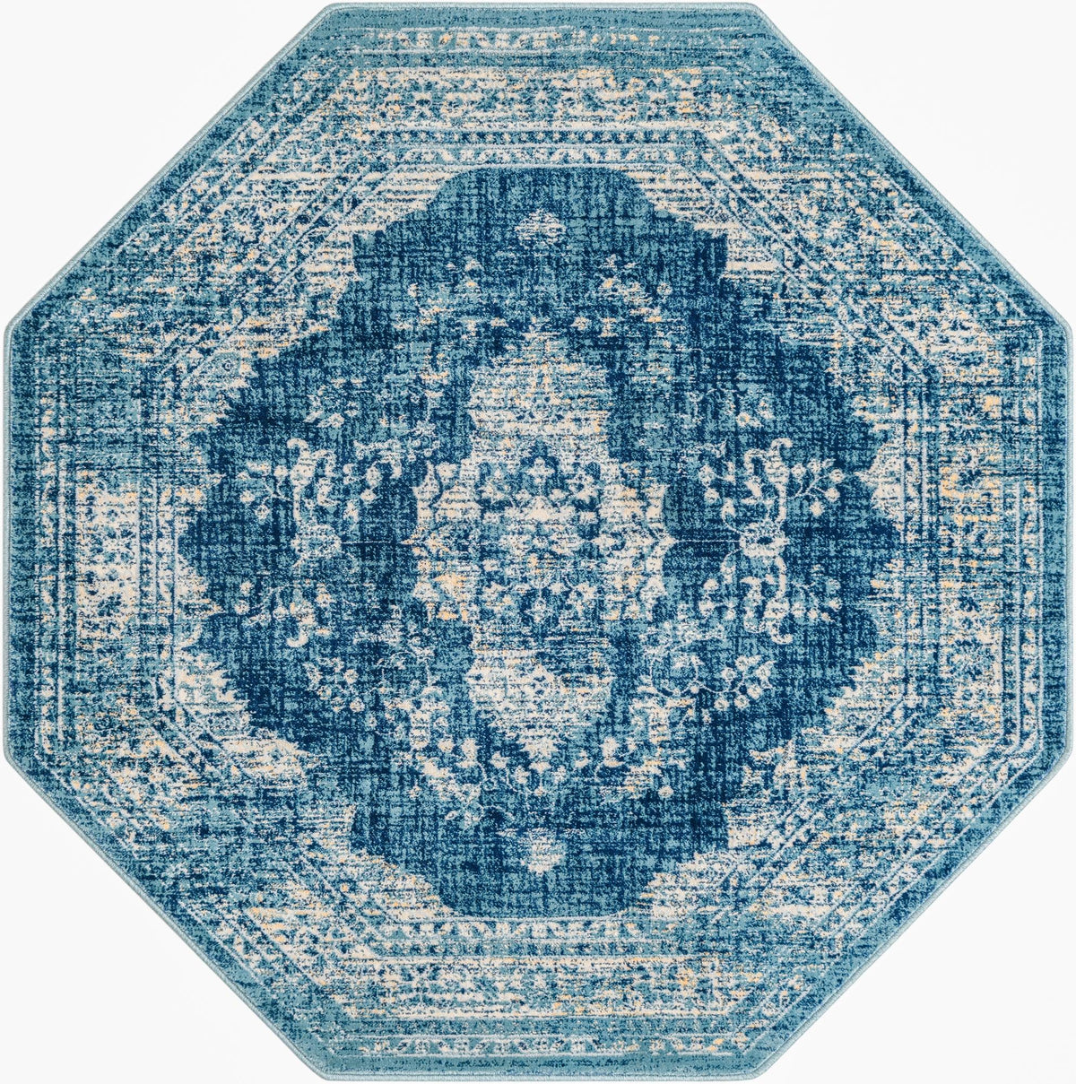 Copenhagen Dahlia Collection Area Rug -  Tårnby Octagon Navy Blue  lifestyle 26