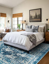 Copenhagen Dahlia Collection Area Rug -  Tårnby Square Navy Blue  lifestyle 38