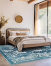 Copenhagen Dahlia Collection Area Rug -  Tårnby Square Navy Blue  lifestyle 47