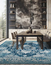 Copenhagen Dahlia Collection Area Rug -  Tårnby Square Navy Blue  lifestyle 53