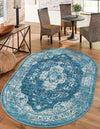 Copenhagen Dahlia Collection Area Rug -  Tårnby Oval Navy Blue  lifestyle 32