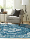 Copenhagen Dahlia Collection Area Rug -  Tårnby Oval Navy Blue  lifestyle 37