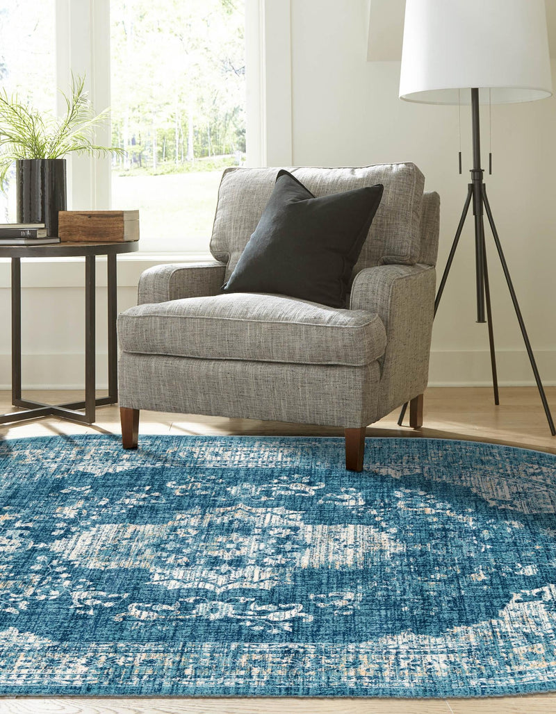 Copenhagen Dahlia Collection Area Rug -  Tårnby Oval Navy Blue  lifestyle 37