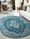 Copenhagen Dahlia Collection Area Rug -  Tårnby Oval Navy Blue  lifestyle 39