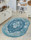 Copenhagen Dahlia Collection Area Rug -  Tårnby Oval Navy Blue  lifestyle 42