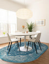 Copenhagen Dahlia Collection Area Rug -  Tårnby Oval Navy Blue  lifestyle 51