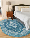Copenhagen Dahlia Collection Area Rug -  Tårnby Oval Navy Blue  lifestyle 54