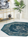 Copenhagen Dahlia Collection Area Rug -  Tårnby Octagon Navy Blue  lifestyle 36