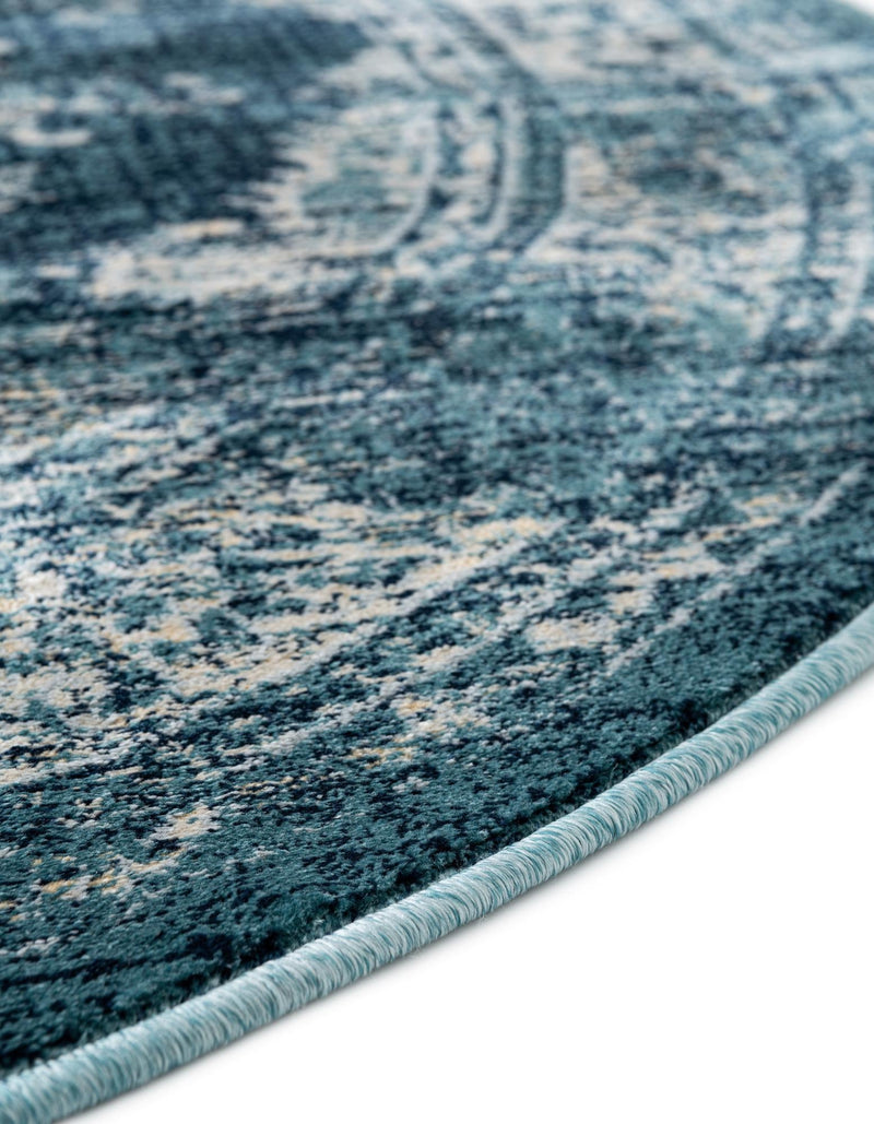 Copenhagen Dahlia Collection Area Rug -  Tårnby Round Navy Blue  lifestyle 72