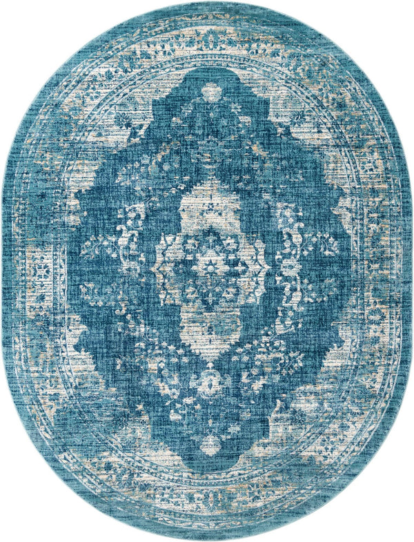 Copenhagen Dahlia Collection Area Rug -  Tårnby Oval Navy Blue  lifestyle 27