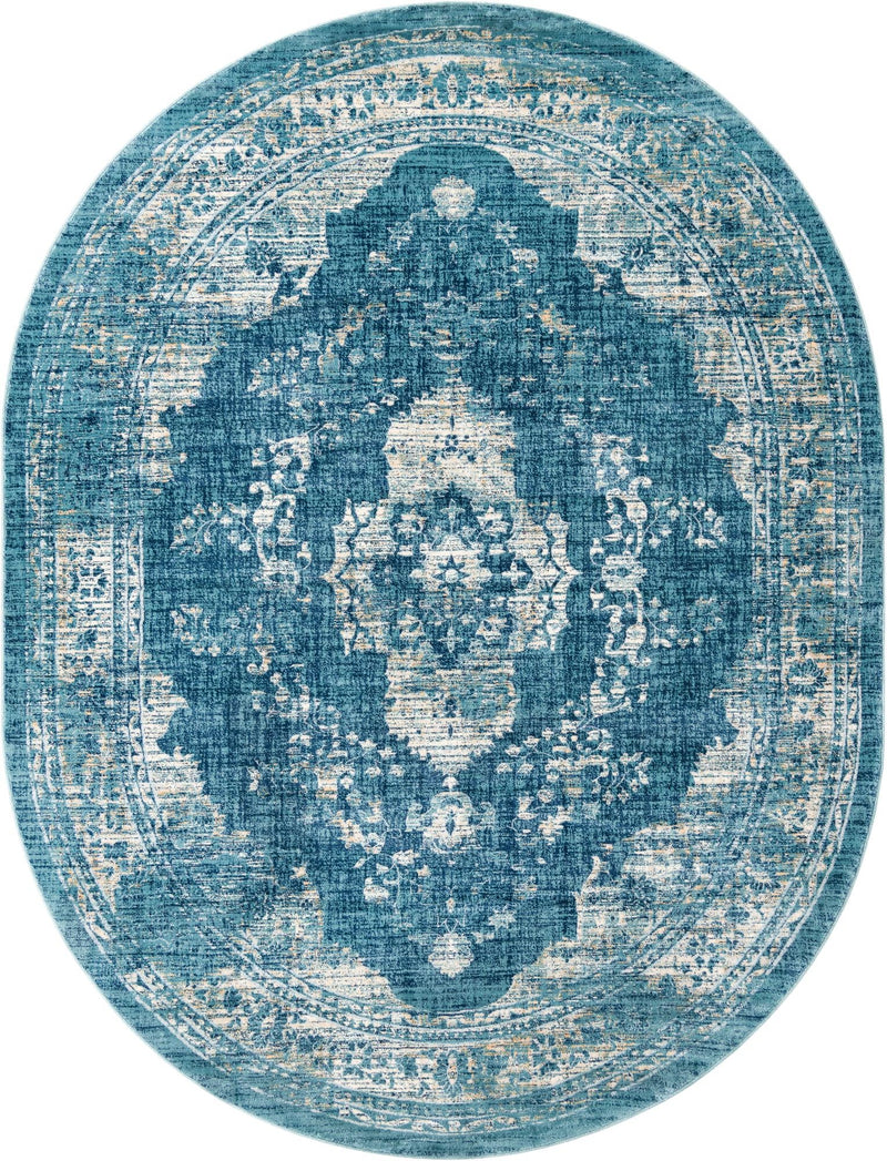 Copenhagen Dahlia Collection Area Rug -  Tårnby Oval Navy Blue  lifestyle 27