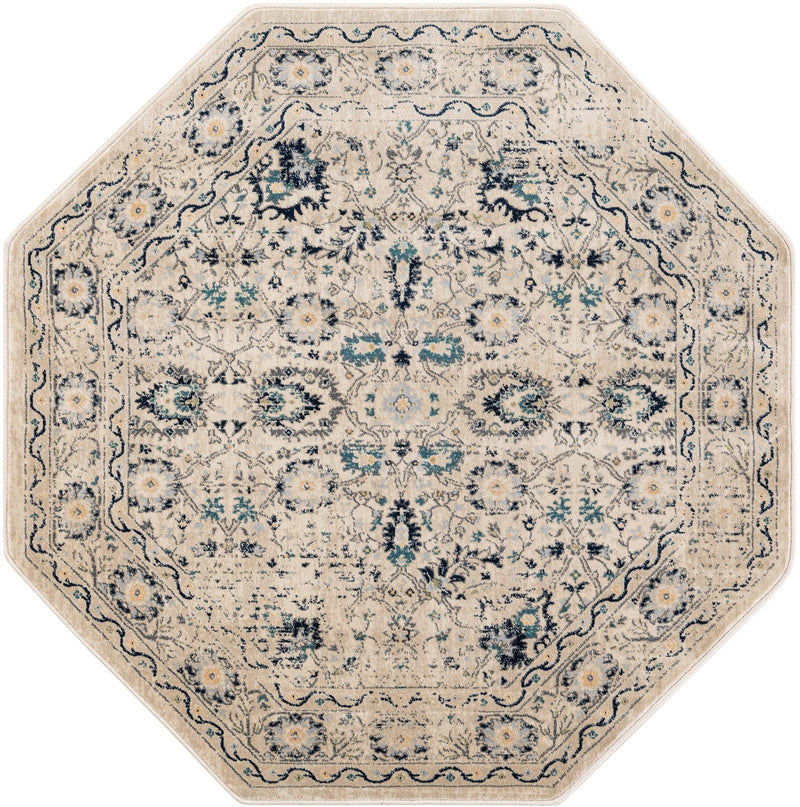 Copenhagen Dahlia Collection Area Rug -  Nørrebro Octagon Beige  lifestyle 52