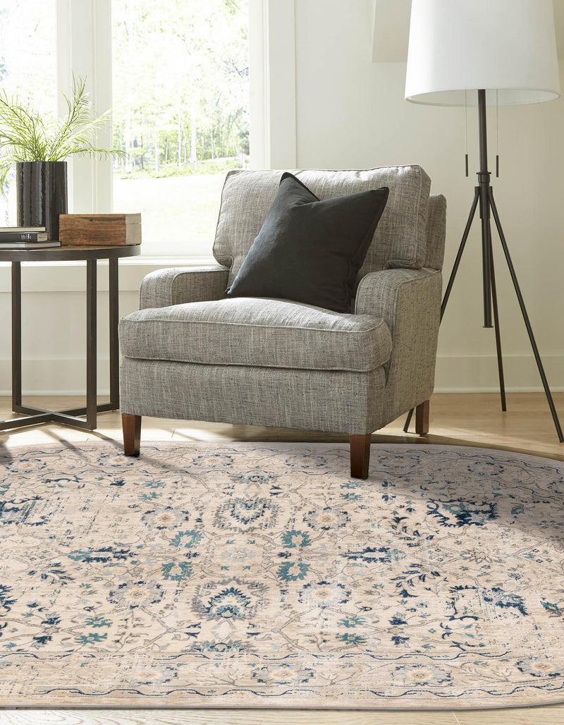 Copenhagen Dahlia Collection Area Rug -  Nørrebro Oval Beige  lifestyle 66