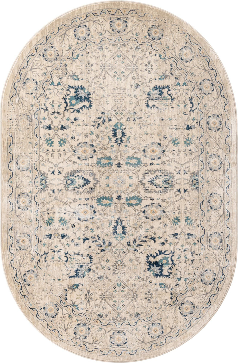 Copenhagen Dahlia Collection Area Rug -  Nørrebro Oval Beige  lifestyle 50