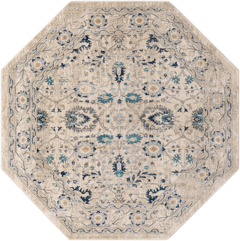 Copenhagen Dahlia Collection Area Rug -  Nørrebro Octagon Beige  lifestyle 51