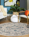 Copenhagen Dahlia Collection Area Rug -  Nørrebro Round Beige  lifestyle 65