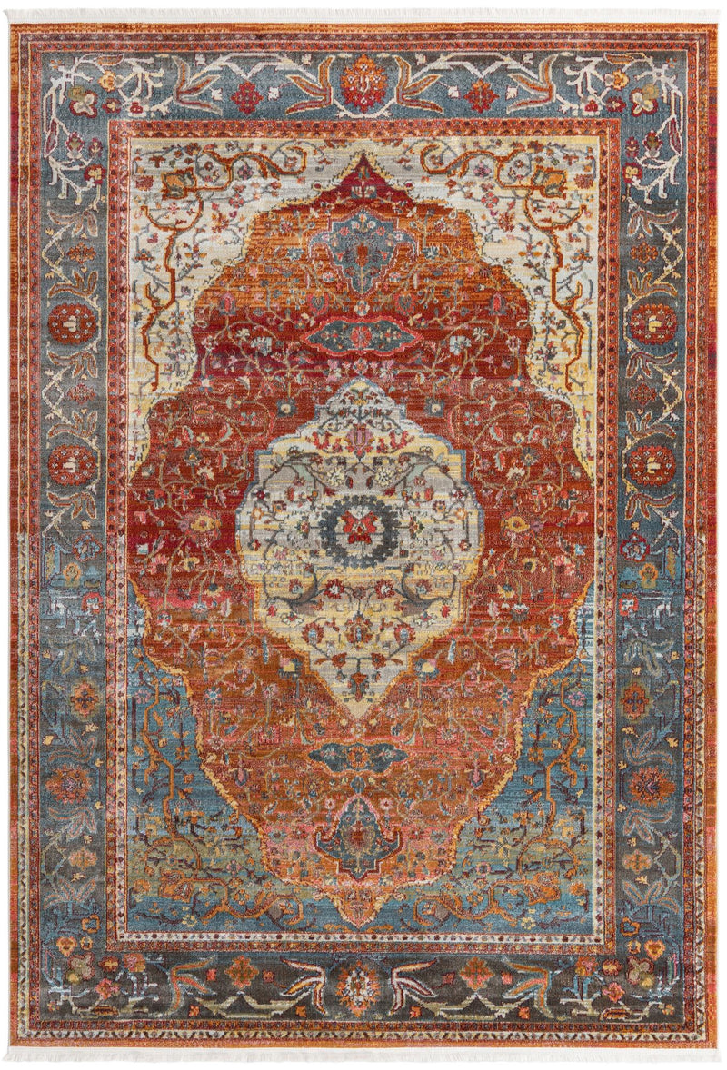 Caribbean Breeze Collection Area Rug -  Vieques Rectangle Rust Red  lifestyle 2