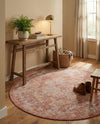 Patio Heritage Collection Area Rug -  Augusta (Rust Red) Round Rust Red  lifestyle 64