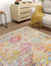 Caribbean Breeze Collection Area Rug -  Grenada Square Multi  lifestyle 22