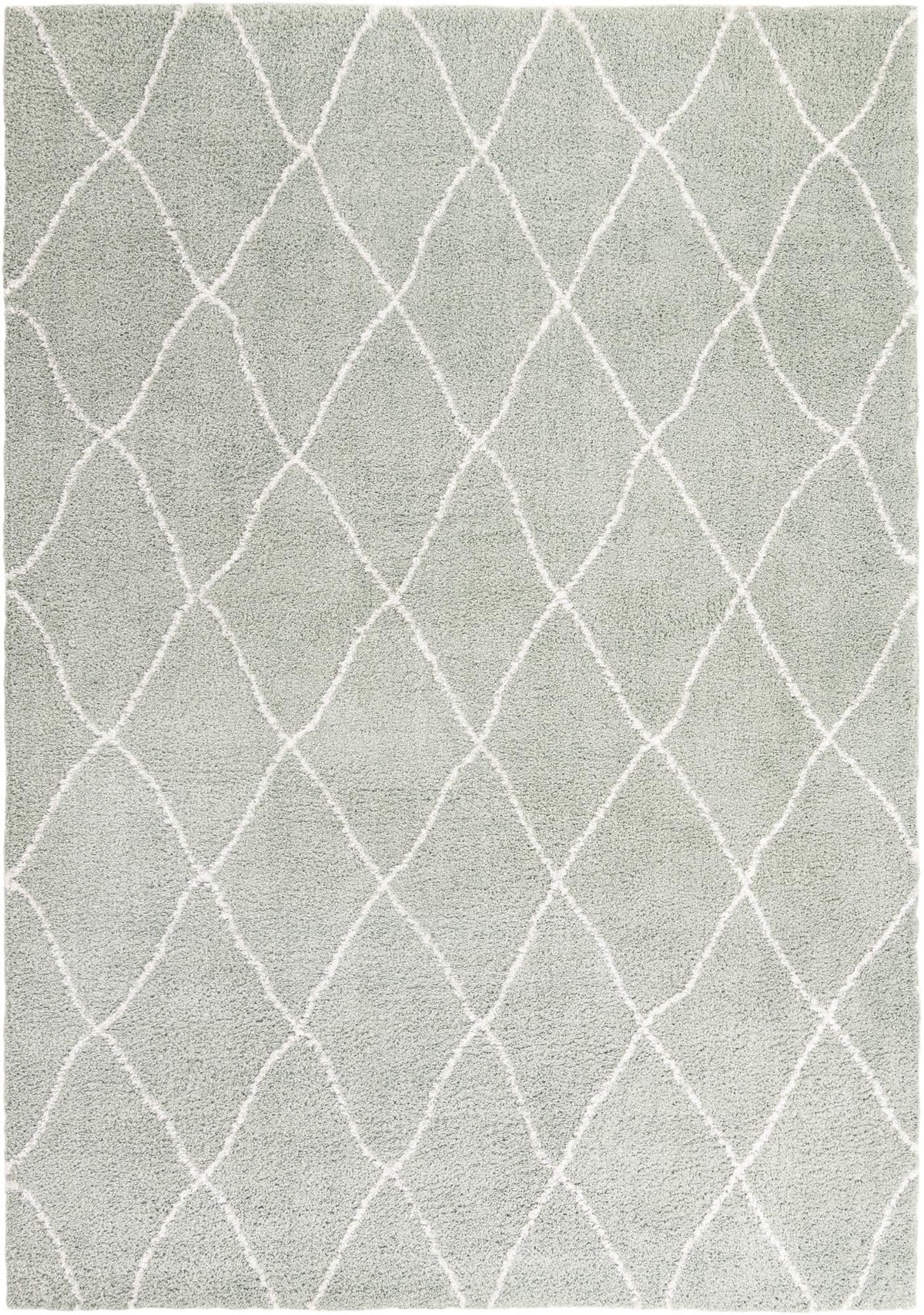 Casablanca Comfort Collection Area Rug -  Tangier Rectangle White Cyan Main