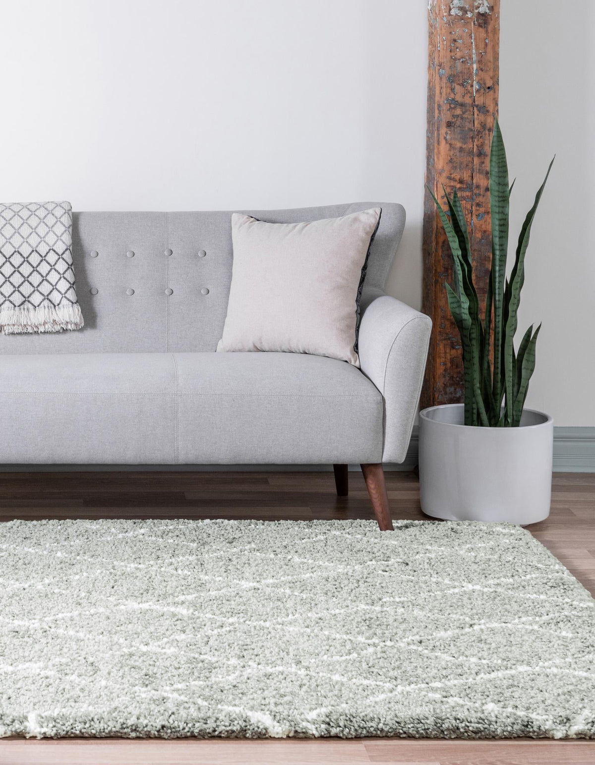 Casablanca Comfort Collection Area Rug -  Tangier Rectangle White Cyan  lifestyle 10