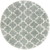 Casablanca Comfort Collection Area Rug -  Atlas Round White Cyan  lifestyle 52