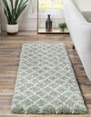 Casablanca Comfort Collection Area Rug -  Atlas Runner White Cyan  lifestyle 55