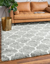 Casablanca Comfort Collection Area Rug -  Atlas Square White Cyan  lifestyle 56