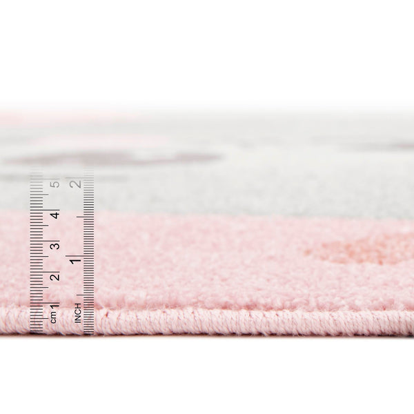 Playful Patterns Collection Area Rug - Frolic Round Pink  lifestyle 4